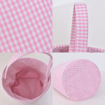 Personifierad flerfärgad stor kapacitet Polka Dot Bow påskkorg med namn Party Favor present för pojkar flickor