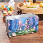 Boîte à biscuits en métal de qualité alimentaire avec nom Cadeau de Pâques pour la famille et les enfants