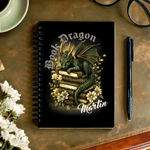 Personalised Dragon Design A5 Spiral Notebook with Name and 120 Lined Pages Office Use Birthday Gift for Dragon-Loving Readers Bookworms