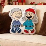Personalised Romantic Cartoon Couple Die-Cut Soft Cushion with Names Home Decor Valentine's Day Anniversary Gift for Couple