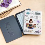 Custodia per Kindle personalizzata con nome e personaggio animato con citazione da libro - Regalo ideale per compleanni per donne e ragazze