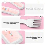 Set di posate personalizzate con nome e custodia per uso quotidiano - Regalo ideale per compleanni e occasioni speciali per bambini