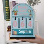 Personalized Books Read This Year Wooden Read Tracker with Name Bookshelf Decor Daily Use Birthday Gift for Bookworms