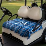 Coprisedile per seduta per golf cart in poliestere personalizzato con nome e iniziale - Regalo ideale per compleanni per golfisti