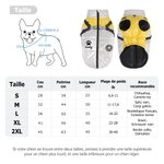 Manteau d'hiver pour chien imperméable personnalisé avec motif empreinte de patte et nom - Cadeau activités extérieures pour animal de compagnie
