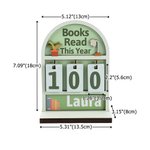 Personalized Books Read This Year Wooden Read Tracker with Name Bookshelf Decor Daily Use Birthday Gift for Bookworms