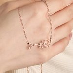 Collar Personalizado Flor de Nacimiento Exquisita Joyería con Nombre Cumpleaños Aniversario San Valentín Regalo para Mujer