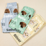 Personalised Multi-Colour Word Cloud Pet Face Photo Soft Pyjama Pants with Name Daily Wear Birthday Gift for Pet Lovers Friends