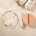 Personalized Holding Hands LED Night Light with Name and Wooden Base Room Decor Mother's Day Birthday Baby Shower Gift for Newborn New Mom