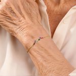 Personalised 1-7 Marquise Birthstones Adjustable Bracelet Dainty Jewellery Birthday Valentine's Day Anniversary Gift for Women