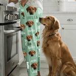 Personalised Multi-Colour Word Cloud Pet Face Photo Soft Pyjama Pants with Name Daily Wear Birthday Gift for Pet Lovers Friends