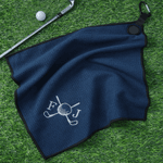 Personalised Golf Elements Monogram Magnetic Design Waffle Golf Towel with Name Initial and Hanging Clip Birthday Gift for Golf Players Lovers