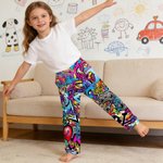 Henkilökohtainen Graffiti-Art Style Kid nainen mies pyjama housut värikäs nimi ja kiristysnauha päivittäinen kuluminen syntymäpäivälahja perheen ystävä