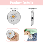 Personalized Butterfly Crystal Birth Flower Folding Pocket Makeup Mirror with Name Makeup Tools Birthday Gift for Bridesmaid Friend Woman
