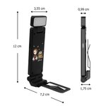 Lampe de lecture LED chargeable personnalisé avec nom et personnage - Pince réglable et rotative - Cadeau d'anniversaire pour amoureux de lecture