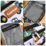 Personalized Green Tractor Pattern Insulated Kids Lunch Bag with Name Back to School Birthday Gift for Boys Girls