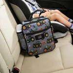 Personalized Green Tractor Pattern Insulated Kids Lunch Bag with Name Back to School Birthday Gift for Boys Girls