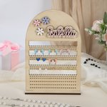 Organizador de Pendientes de Madera Personalizado con Nombre Decoración de Escritorio Regalo de Cumpleaños para Niñas Mujeres