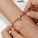Vaca Highland Personalizada Corazón Piedra de Nacimiento Pulsera de Amor Joyería Delicada Cumpleaños Aniversario San Valentín Regalo para Mujeres Amantes de las Vacas Highland