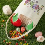 Personalized Bunny Ears Easter Basket with Name Egg Hunting Accessories Easter Gift for Boys Girls