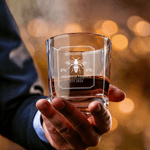 Personalized Four-Prism Whiskey Decanter with Name and Year Daily Use Father's Day Birthday Gift for Father Bartender
