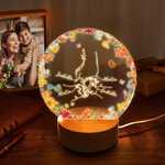 Personalized Holding Hands LED Night Light with Name and Wooden Base Room Decor Mother's Day Birthday Baby Shower Gift for Newborn New Mom