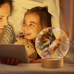 Personalized Holding Hands LED Night Light with Name and Wooden Base Room Decor Mother's Day Birthday Baby Shower Gift for Newborn New Mom