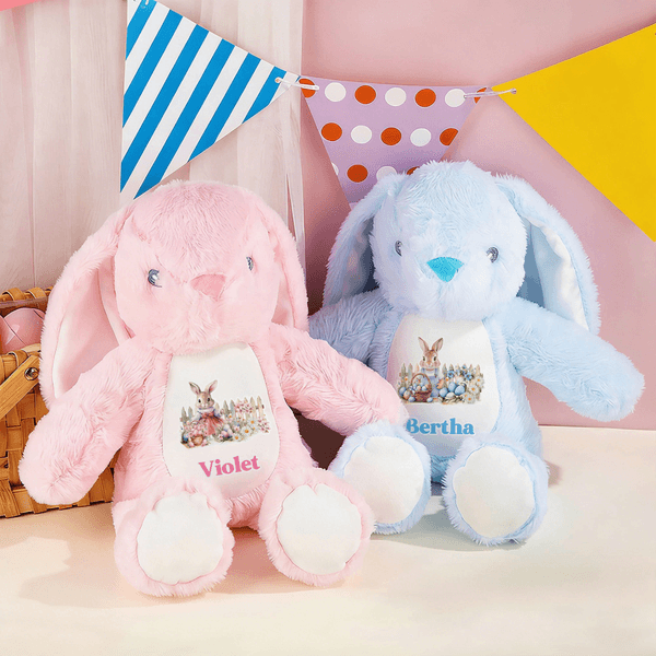 Personalized Peter Rabbit Cute Bunny Plush Stuffed Animal Toy with Name Easter Holiday Gift for Kids