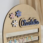 Organizador de Pendientes de Madera Personalizado con Nombre Decoración de Escritorio Regalo de Cumpleaños para Niñas Mujeres
