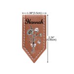 Personalized Birth Flower Bouquet Multicolour PU Leather Magnetic Bookmark Clip with Name Reading Book Club Birthday Gift for Book Lovers