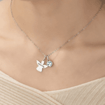 Personalizada Ángel de la Guarda Birthstone Collar con Nombre Dainty Joyería Día de la Madre Cumpleaños Regalo para Mujeres Familia Amigos