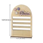 Organizador de Pendientes de Madera Personalizado con Nombre Decoración de Escritorio Regalo de Cumpleaños para Niñas Mujeres