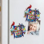 Personalizada Vidriera Estilo Arte Cardenal Máquina de Coser Acrílico Nevera Imán con Nombre Decoración para el Hogar Regalo conmemorativo para las mujeres