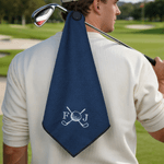 Personalised Golf Elements Monogram Magnetic Design Waffle Golf Towel with Name Initial and Hanging Clip Birthday Gift for Golf Players Lovers