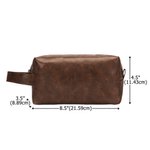 Trousse de toilette personnalisée en cuir PU avec initiale et nom Accessoires de voyage Cadeau d'anniversaire pour homme
