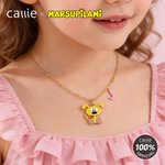 Personlig Marsupilami-halskjede med lang hale og navn Bursdagsgave til kvinner Jenter Barn | Callie × Marsupilami®