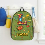 Sac à dos personnalisé Pop Art Star Boom Comic Style Grande Capacité avec Nom et Initiales Cadeau d'Anniversaire de Rentrée pour Garçons Filles