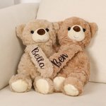 Personalisierte Bären Welpen mit Namen | Umarmende Kuscheltiere mit Lavendelduft | Jahrestag Geburtstag Valentinstag Geschenk für Kinder Freunde Paare