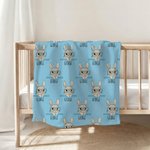 Personalizzato Cute Easter Bunny Coperta morbida con nome Home Decor Regalo di Pasqua per la famiglia bambini