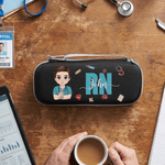Personalized Cartoon Doctor Nurse Character Stethoscope Case with Name Birthday Nurse Graduation Appreciation Gift for Nurse Doctor