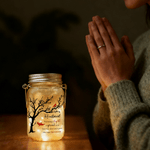 Personalisierte Memorial Tree Cardinal Glowing Mason Jar mit Nickname und Text Home Decor Sympathie Geschenk für den Verlust von Papa Mama