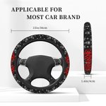 Personalisierte Punk Heavy Metal Style Anti-Rutsch-Auto-Lenkrad-Abdeckung mit Namen lange Reise Wünsche Geburtstag Geschenk für Familie Freund Punk-Enthusiasten