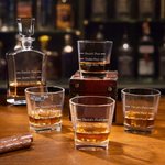 Personalized Pour Lines Name Hexagonal Decanter 2 Whiskey Glasses Set with Wooden Storage Box Birthday Anniversary Gift for Men Whiskey Lovers