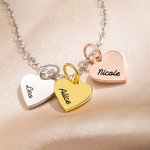 Collana personalizzata con nome e charm a forma di cuore - Regalo di compleanno, anniversario e famiglia