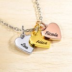 Collana personalizzata con nome e charm a forma di cuore - Regalo di compleanno, anniversario e famiglia