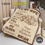 Personalized Long-Tailed Couple Marsupilami Soft Tassel Throw Blanket with Name Valentine's Day Anniversary Gift for Couple | Callie × Marsupilami®