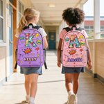 Sac à dos personnalisé Pop Art Star Boom Comic Style Grande Capacité avec Nom et Initiales Cadeau d'Anniversaire de Rentrée pour Garçons Filles