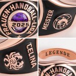 Erfolg. Ehre. Erinnerung | Personalisierter Geburtsstein-Siegelring mit Gravur | Abschluss- und Meisterschaftsring | Geschenk für Sportler Absolventen