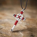 Personalizada herradura de uñas Celtic Cross collar con la inicial Industrial religioso colgante de la fe de la vendimia de regalo para los hombres marido