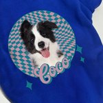 Personlig hundtröja med roligt ansiktsfoto och namn för utomhusbruk Födelsedagspresent för husdjursälskare Husdjursägare